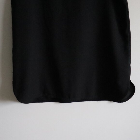 Oak + Fort Women's Black Sz L Relaxed Sleeveless Lined Crewneck Midi Dress - Picture 9 of 12